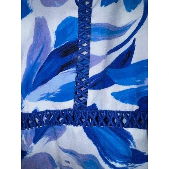 Abel The Label Floral Halter Maxi Dress Size L Pink White Rayon Open Back Summer - Picture 8 of 8